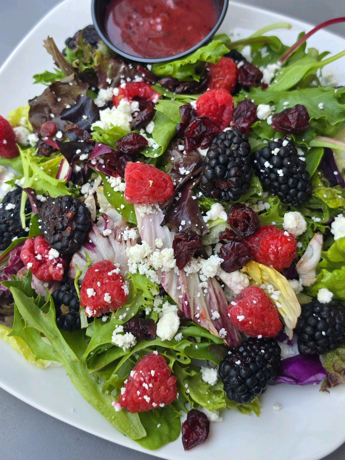 Berry, walnut, and cheese salad served at 1129
